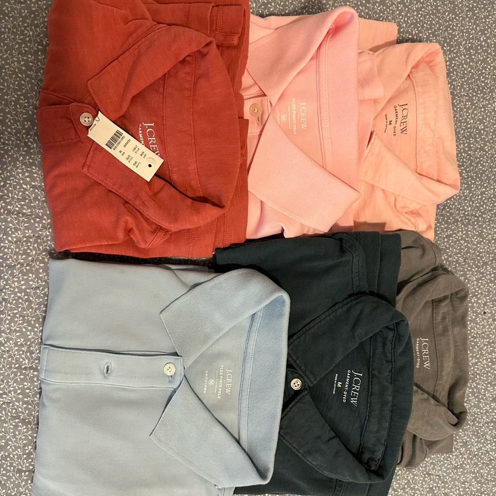 6 JCrew polo shirt lot